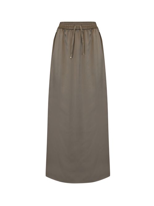 Gonna in satin Tortora Herno | GN000024D 125062600